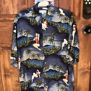 Pierre Cardin mens short sleeve button up shirt medium